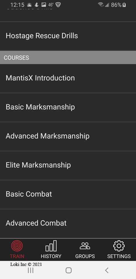 Mantis X training application page 3