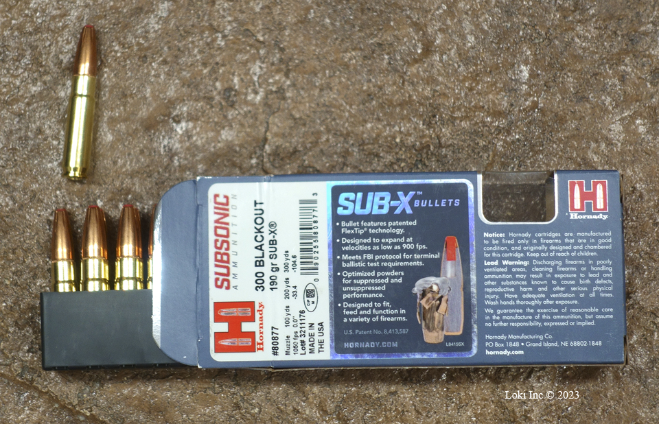 Hornady Sub-X® 300 Blackout factory ammo