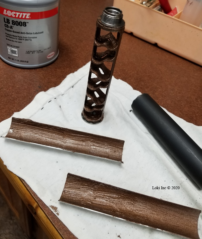 Sparrow parts after Loctite Copper anti-seize application