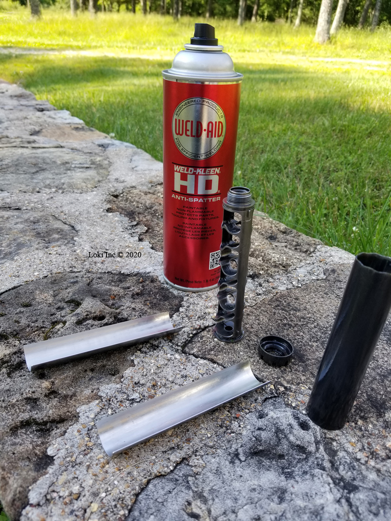 Sparrow parts after spraying with Weld-Kleen anti-spatter treatment