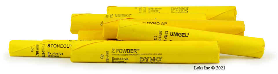 Dynamite Sticks from Various Companies